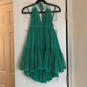 Free People Green Backless Dress